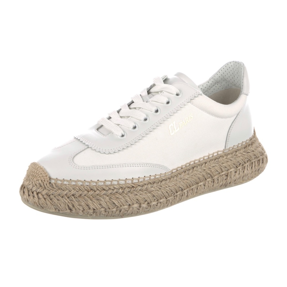 Christian Louboutin sneakers leather/espadrille RED BOTTOMS ❤️ size 40